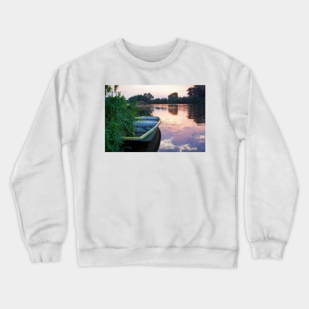 The Tranquil Elbe River Crewneck Sweatshirt by dianecmcac